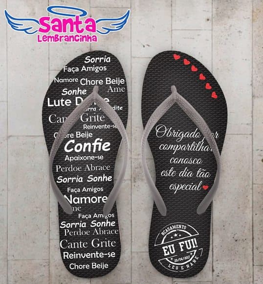Chinelo Casamento Especial Preto COD 3967