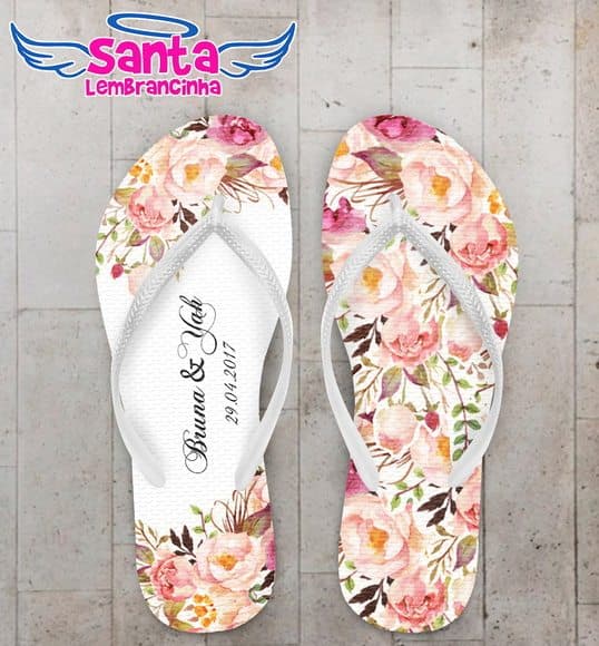 Chinelo Floral Casamento COD 3973
