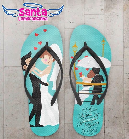 Chinelo Casamento, Noivinhos Eu Te Amo COD 3983