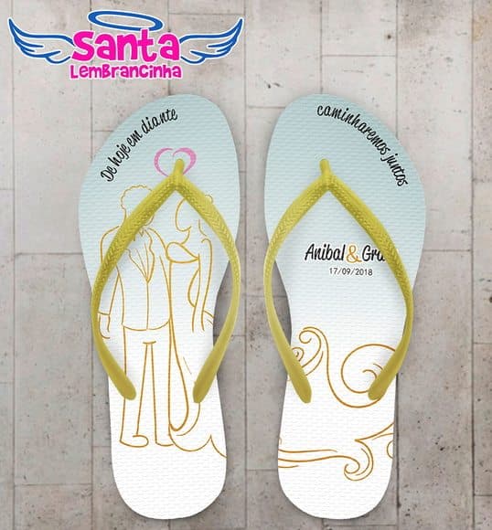 Chinelo Casamento Noivos, Degradê COD 3985