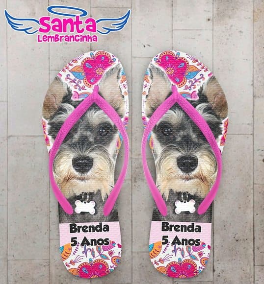 Chinelo Infantil Cachorro Floral COD 3999