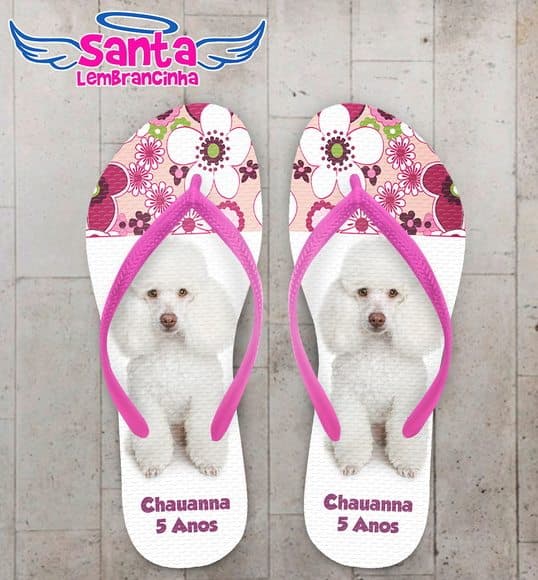 Chinelo Infantil Cachorro Rosa COD 4001