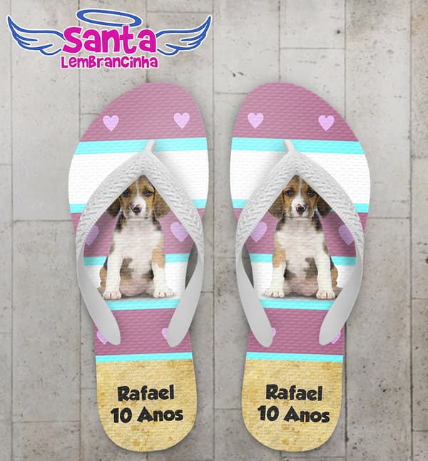 Chinelo Infantil Cachorro Beagle COD 3889