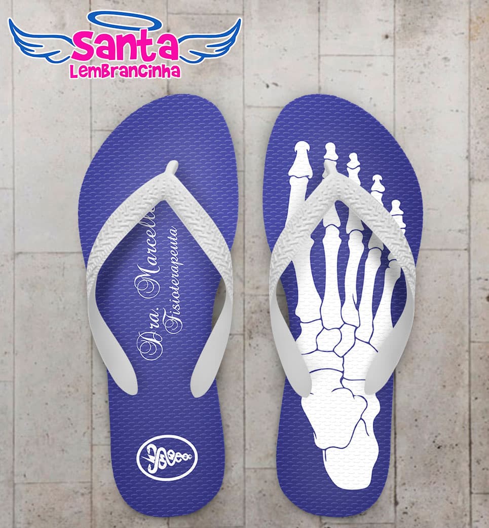 Chinelo Formatura Fisioterapia Azul COD 4031