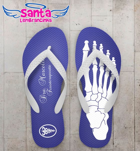 Chinelo Formatura Fisioterapia Azul COD 4031