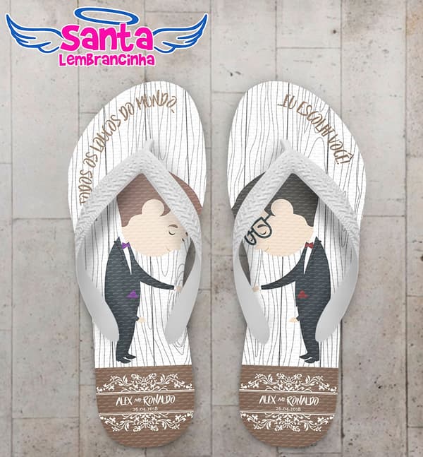 Chinelo Casamento LGBT, Noivos COD 4046