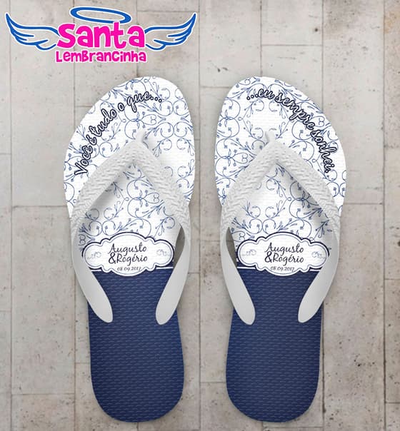 Chinelo Casamento Gay Azul COD 4048