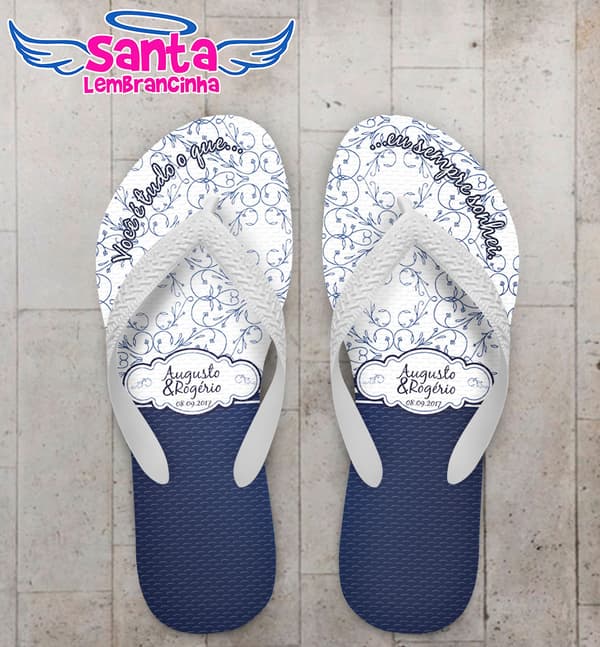 Chinelo Casamento Gay Azul COD 4048