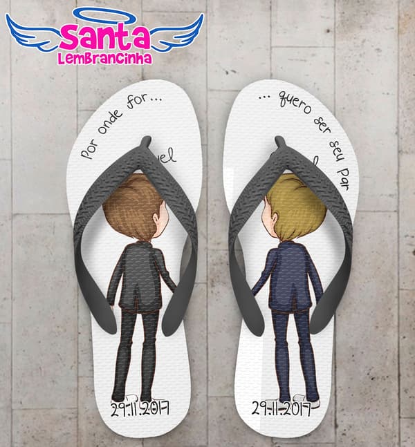 Chinelo Casamento Gay, Noivinhos COD 4049