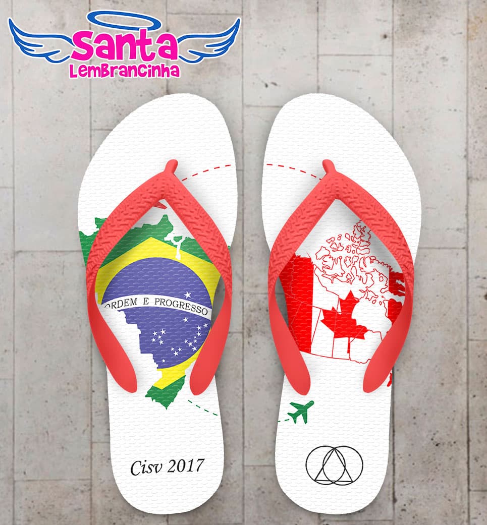 Chinelo Casamento Exterior, Brasil e Canadá COD 4053