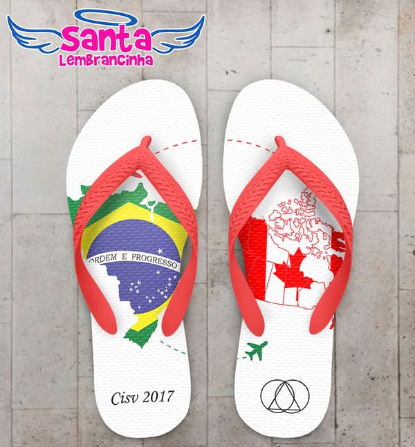 Chinelo Casamento Exterior, Brasil e Canadá COD 4053