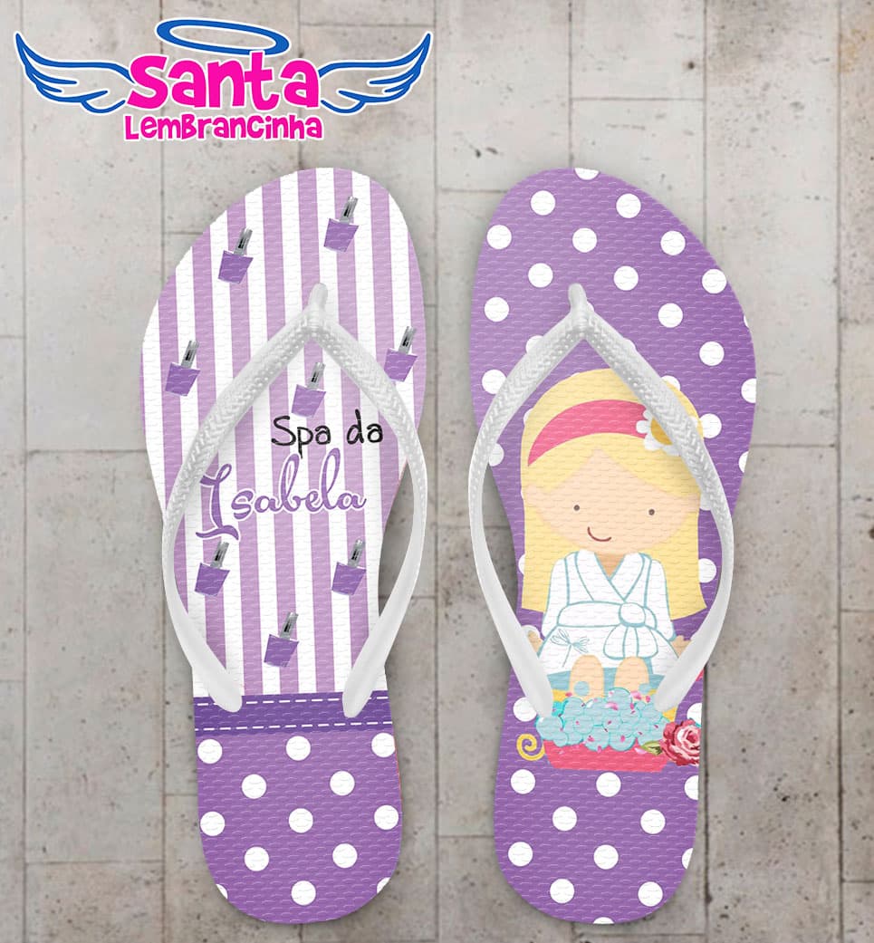 Chinelo Infantil Festa do Pijama Spa, Boneca Loira COD 3951