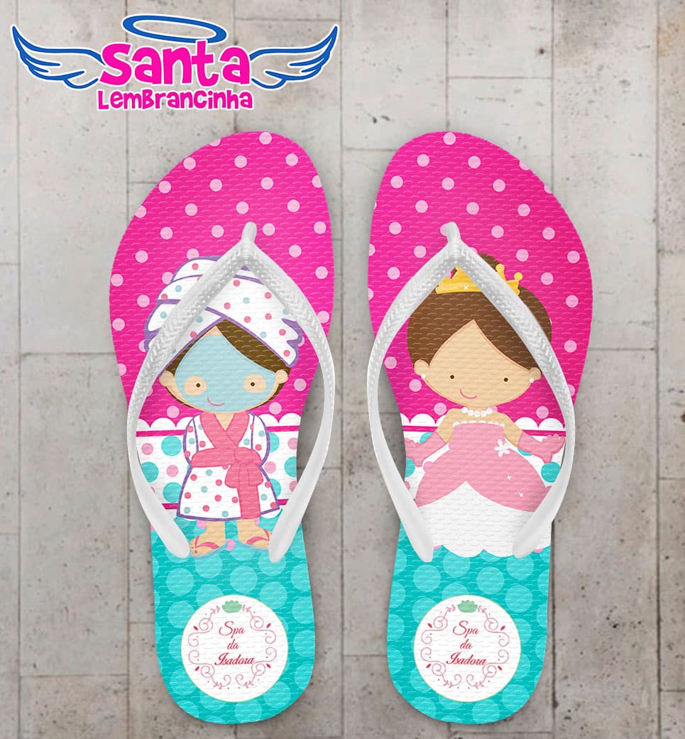 Chinelo Infantil Festa do Pijama Spa, Princesa COD 3955