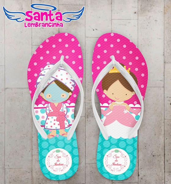 Chinelo Infantil Festa do Pijama Spa, Princesa COD 3955