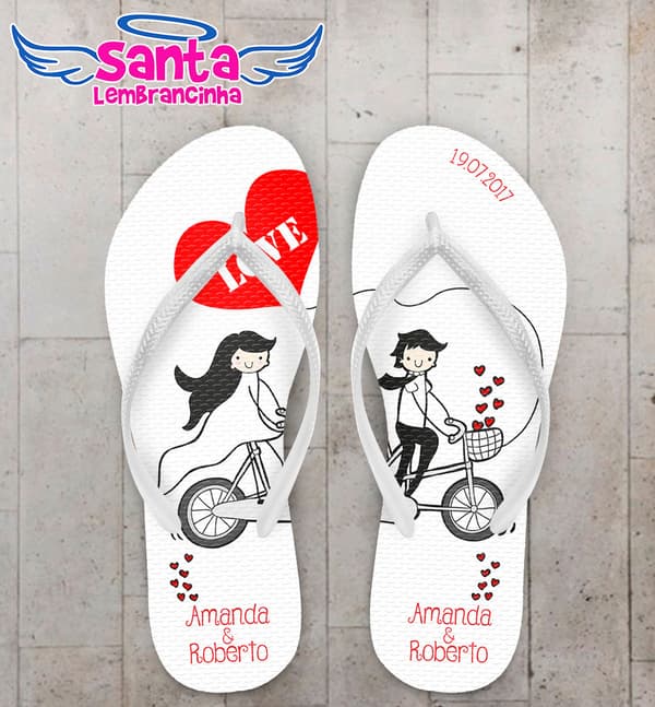 Chinelo Casamento Lua de Mel COD 3897
