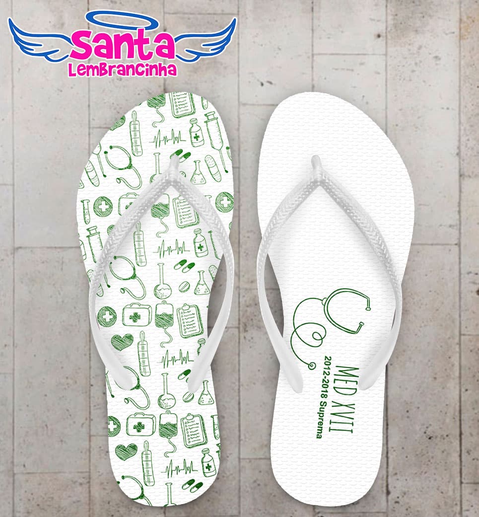 Chinelo Formatura Medicina Verde COD 4025