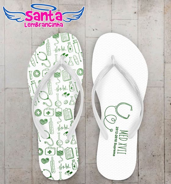 Chinelo Formatura Medicina Verde COD 4025