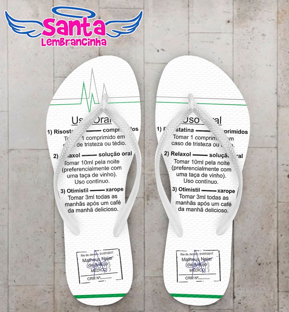 Chinelo Formatura Medicina, Bula COD 4091