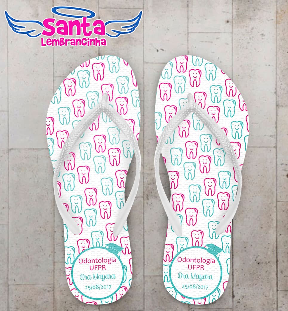 Chinelo Formatura Odontologia, Dentes COD 4096