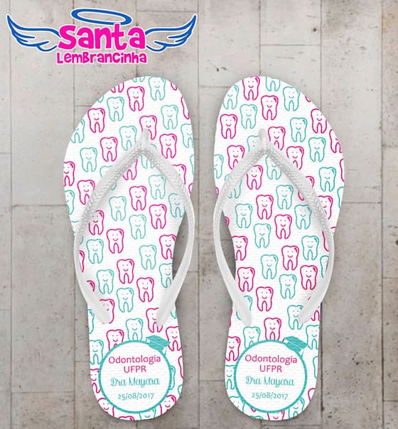 Chinelo Formatura Odontologia, Dentes COD 4096