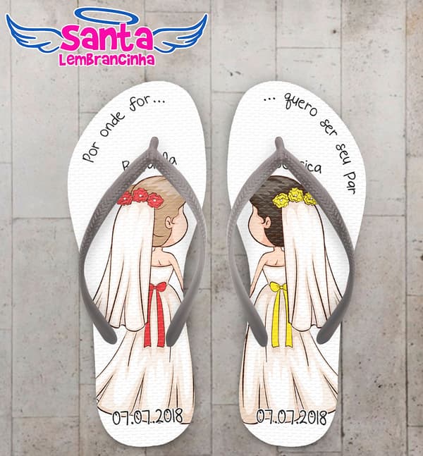 Chinelo Casamento LGBT, Noivinhas COD 4051