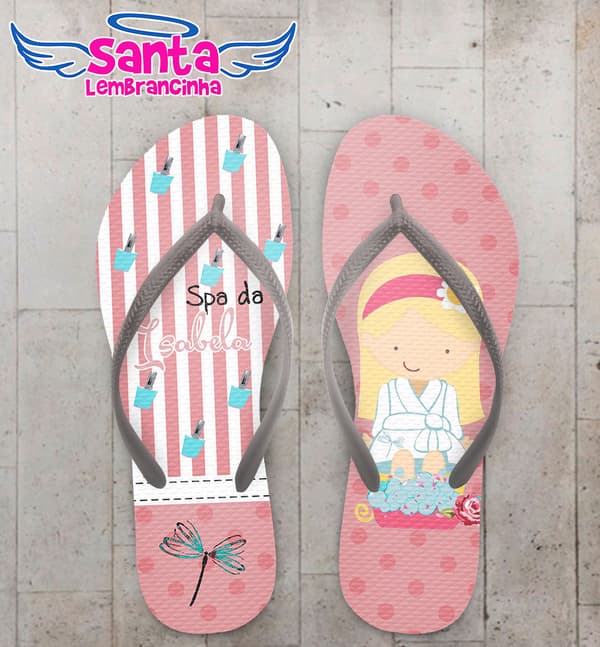Chinelo Infantil Festa do Pijama Spa, Esmalte COD 3952