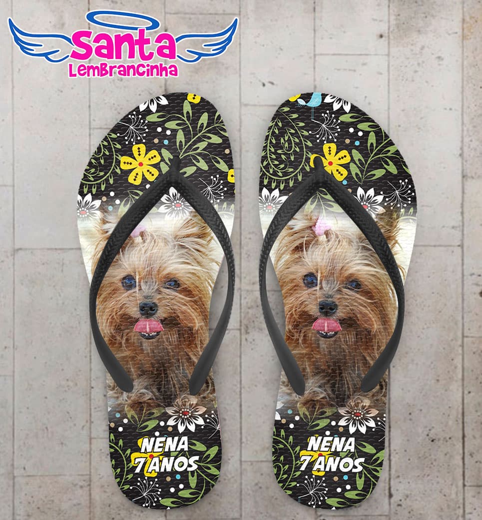 Chinelo Infantil Cachorro York Shire COD 3890