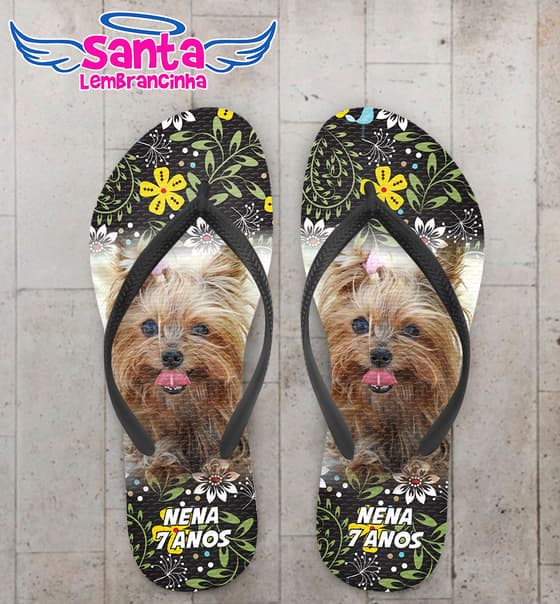 Chinelo Infantil Cachorro York Shire COD 3890