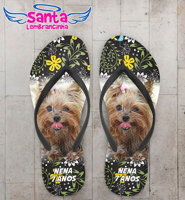 Chinelo Infantil Cachorro York Shire COD 3890
