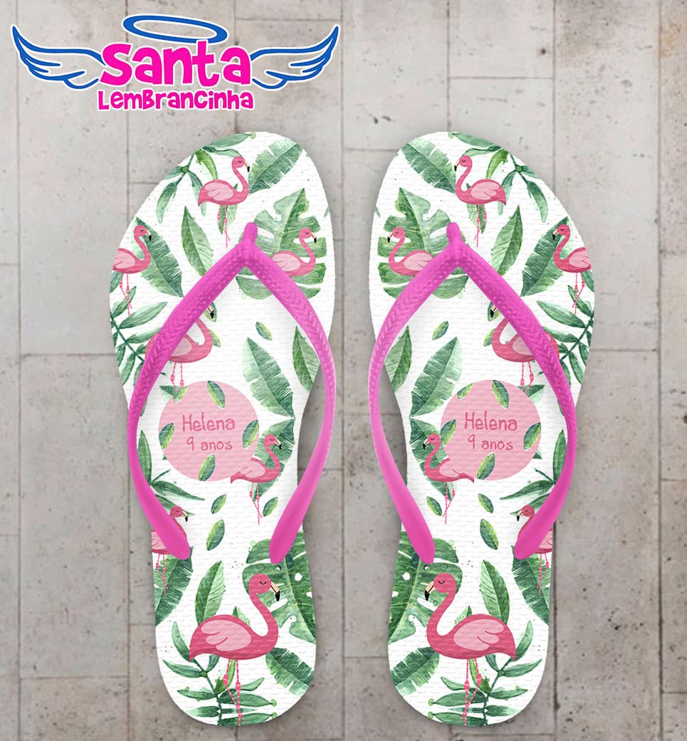 Chinelo Infantil Floresta Encantada, Flamingo COD 3901
