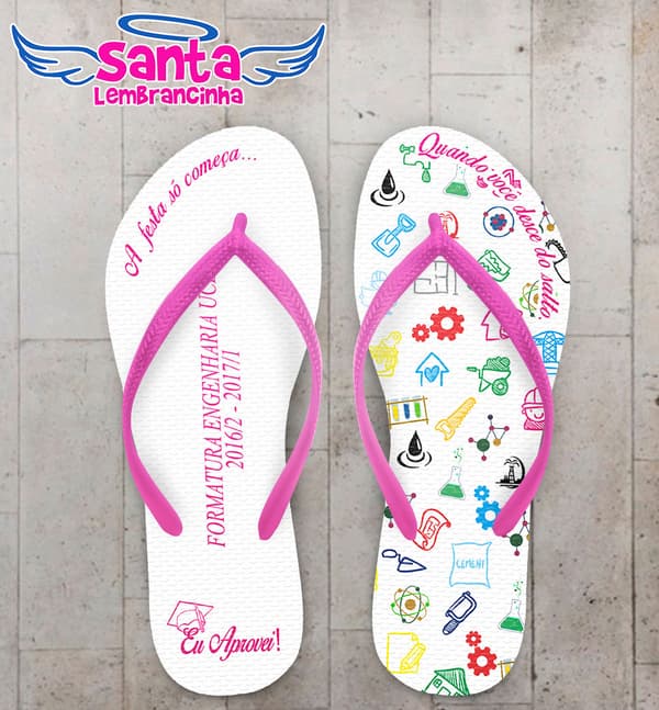 Chinelo Formatura Engenharias, icones COD 4015