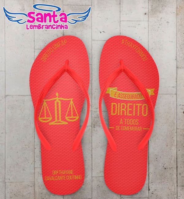 Chinelo Formatura Direito de Comemorar COD 4095