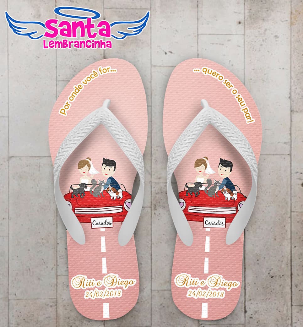Chinelo Casamento Noivos Lua de Mel COD 4081