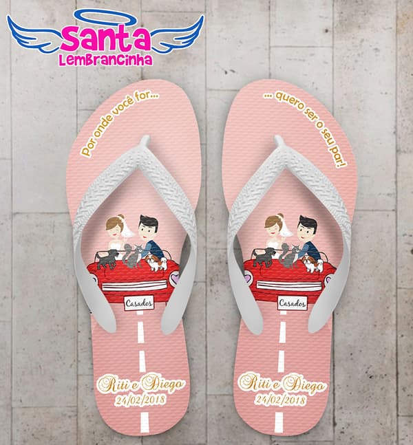 Chinelo Casamento Noivos Lua de Mel COD 4081
