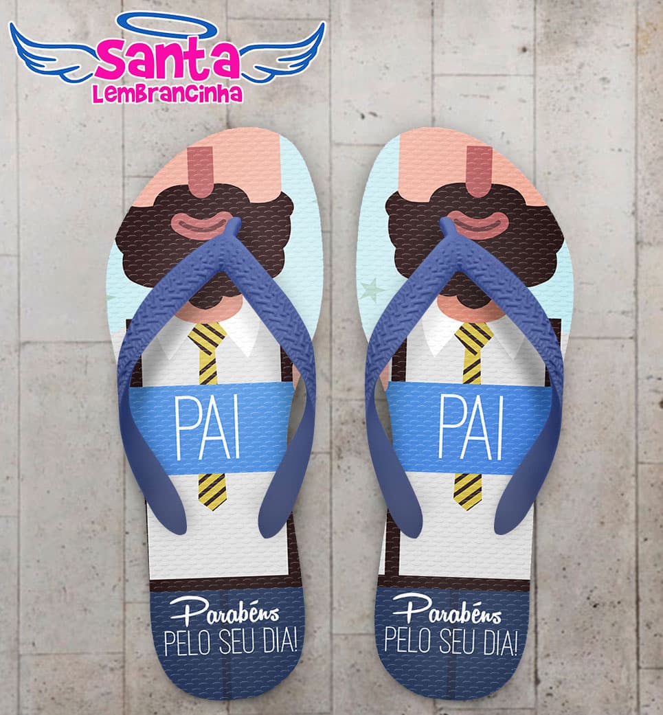 Chinelo Feliz Dia dos pais, Parabéns pelo seu dia COD 5074
