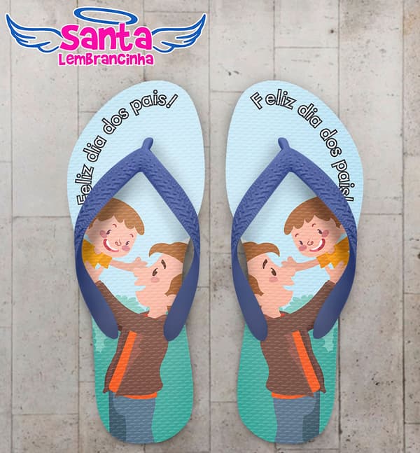 Chinelo Feliz Dia dos pais Personalizado COD 5058