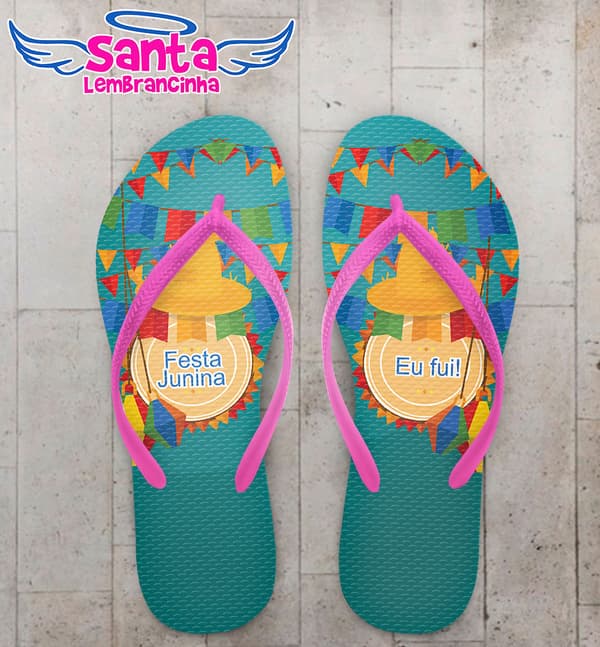 Chinelo Festa Junina Empresa Personalizado COD 5035