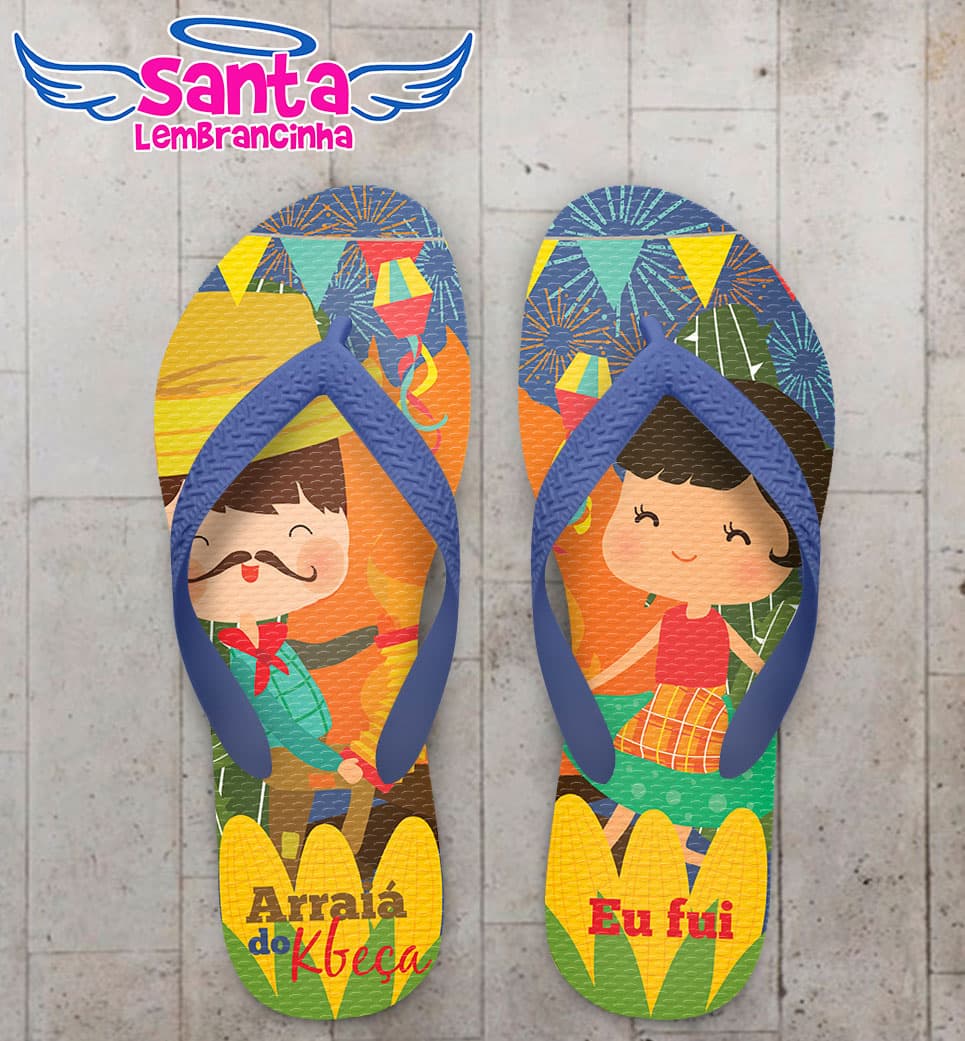 Chinelo Festa Junina Personalizado COD 5032