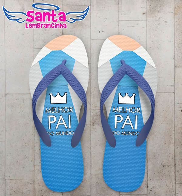 Chinelo Dia dos pais gravata azul COD 5051