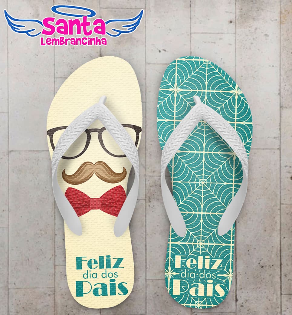 Chinelo Feliz Dia dos pais, Bigode COD 5060