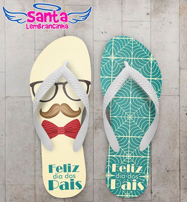Chinelo Feliz Dia dos pais, Bigode COD 5060