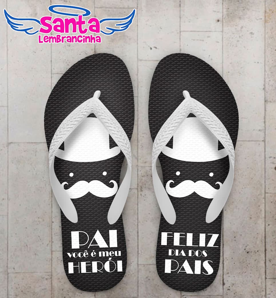 Chinelo Dia dos pais Personalizado, Herói COD 5095