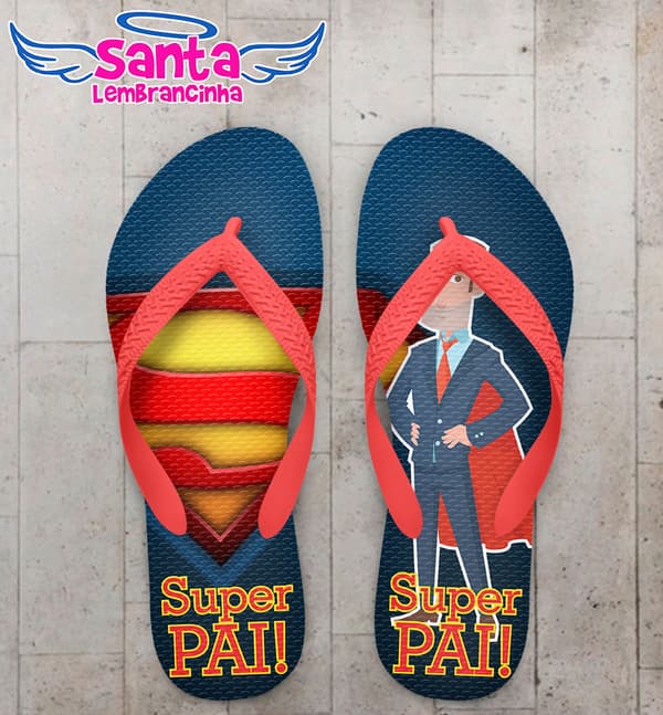 Chinelo Feliz Dia dos pais, Super Pai COD 5059