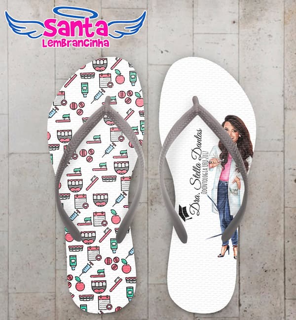 Chinelo Formatura Odontologia Icones COD 5222