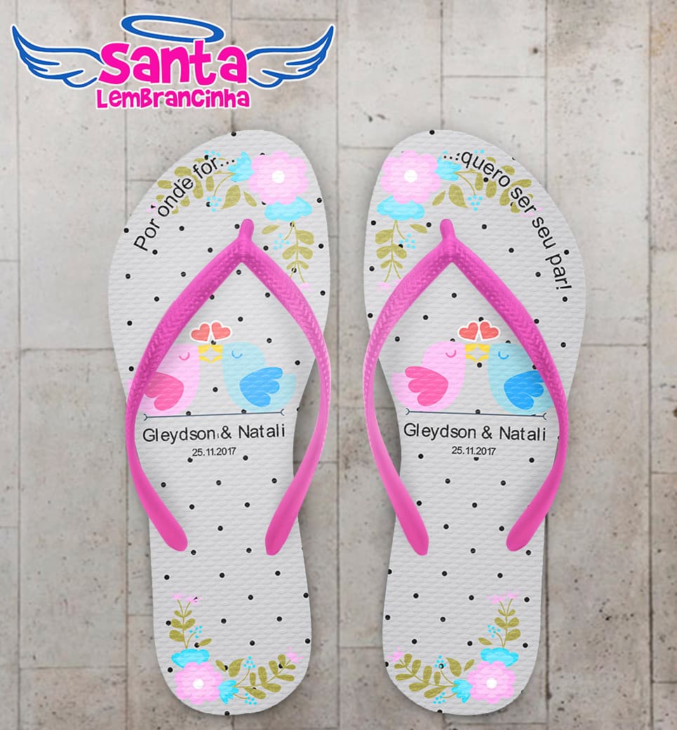 Chinelo Casamento Passáros COD 5195
