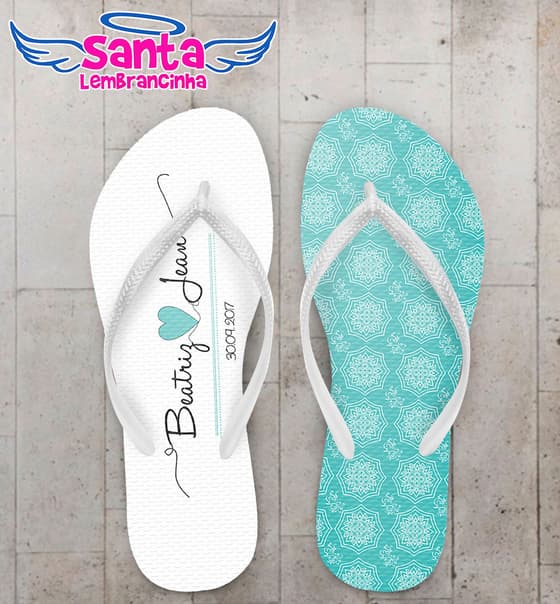 Chinelo Casamento Mandala Tiffany Personalizado COD 5188