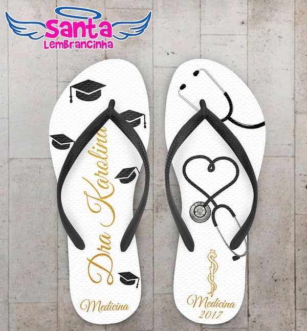 Chinelo Formatura Medicina Coração COD 5219