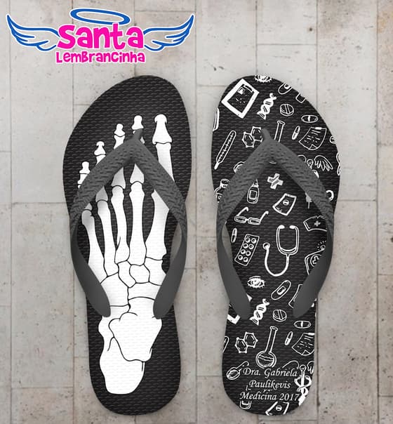 Chinelo Formatura Medicina, Esqueleto COD 5230