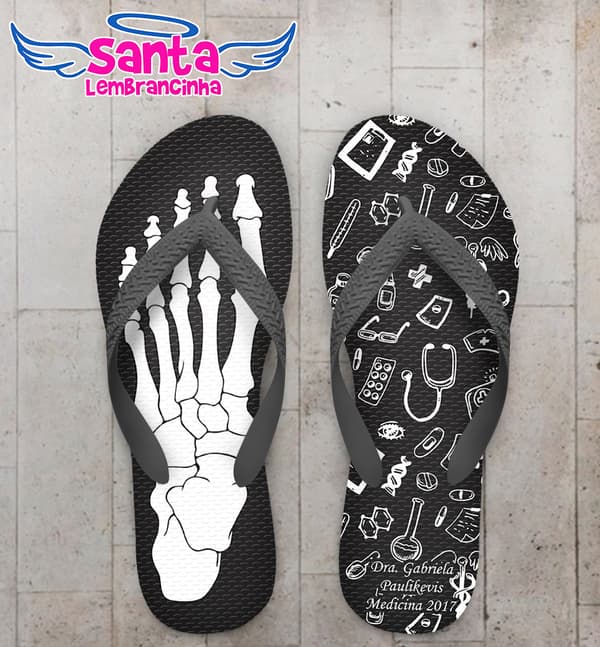 Chinelo Formatura Medicina, Esqueleto COD 5230