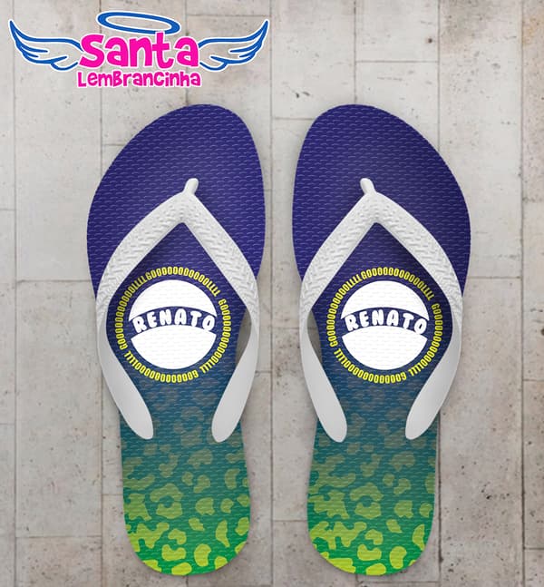 Chinelo Copa Do Mundo Textura Onça Personalizado COD 5289